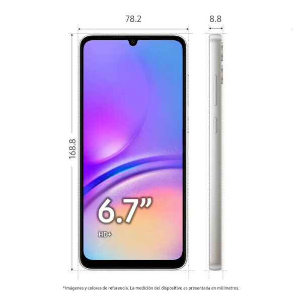 Celular Samsung Galaxy A05 4GB 128GB PLS LCD 60Hz Plata - Imagen 3
