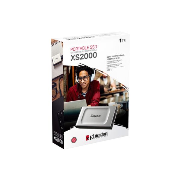 Unidad de estado solido ssd kingston portable XS2000 1000gb usb 3.2 - Imagen 3