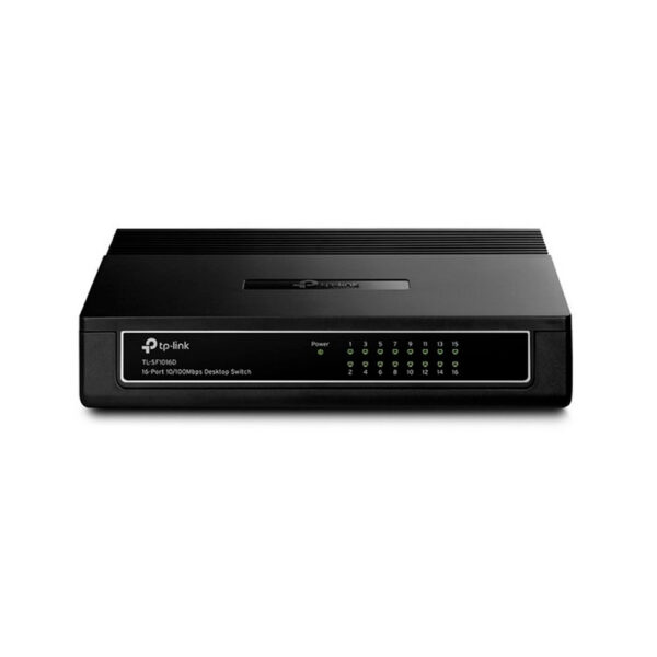 Switch TP-LINK NO administrable 16 puertos RJ4510/100 Mbps Auto-Negociación, compatible con Auto MDI COLOR Negro - Imagen 2