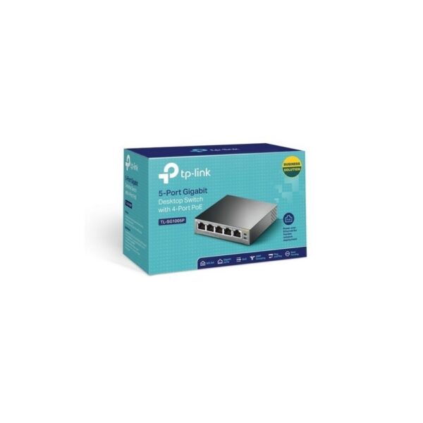 Switch TPLINK poE de escritorio Gigabit de 5 puertos - Imagen 2
