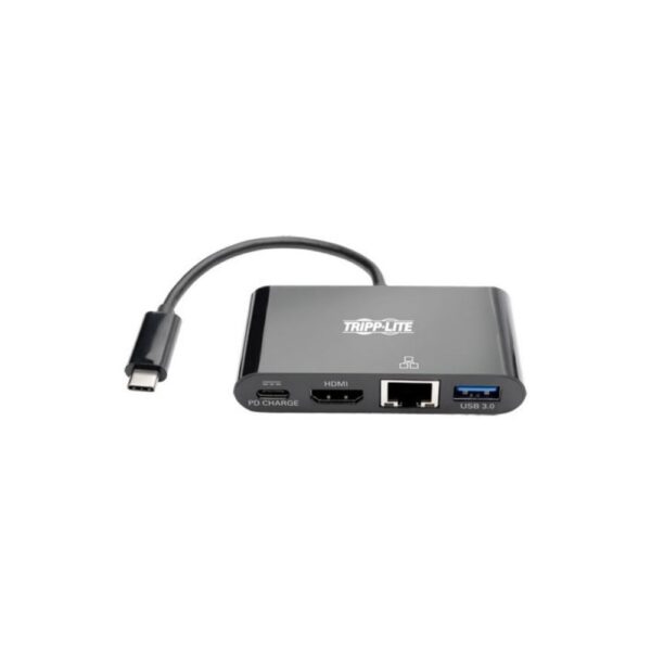 Adaptador Multipuerto USB C, 4K HDMI, Puerto USB A, GbE, Carga PD de 60W, HDCP, Negro - Imagen 2