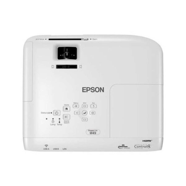 Video Proyector Portátil Epson PowerLite W49 3LCD WXGA con HDMI Blanco - Imagen 3