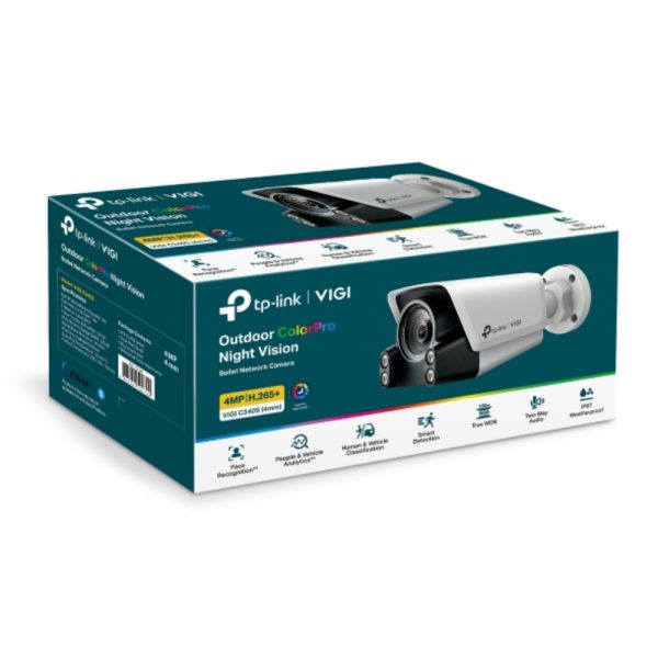 Cámara de red tipo bala ColorPro de visión nocturna para exteriores de 4 MP - Imagen 4