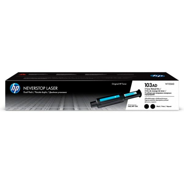 KIT HP REGARGA DE TONER NEGRO NEVERSTOP LASER 1000, 1200  2.500 PAG X 2 UNIDADES