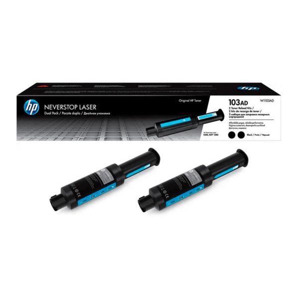 KIT HP REGARGA DE TONER NEGRO NEVERSTOP LASER 1000, 1200  2.500 PAG X 2 UNIDADES - Imagen 3