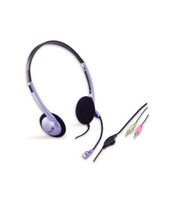 Audífono Diadema GENIUS HS-02B 2 Plug 3.5mm Azul-Negro