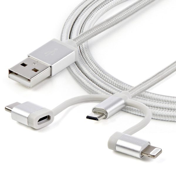 Cable 1m USB a USBC Micro Lightning - Imagen 6