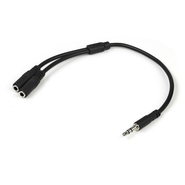 Slim Stereo Y Cable 3.5 to 2x 3.5mm