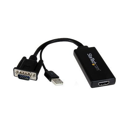 VGA to HDMI Adapter with USB Audio Power