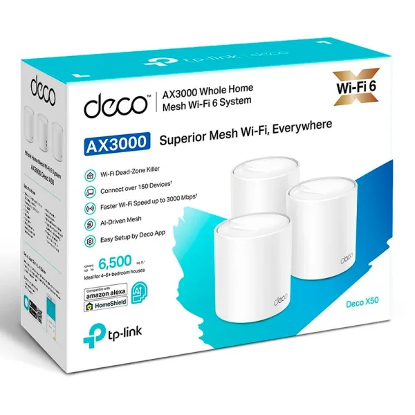 Router TPLINK AX3000 Sistema Wi-Fi 6 en malla para todo el hogar con PoE - Imagen 3